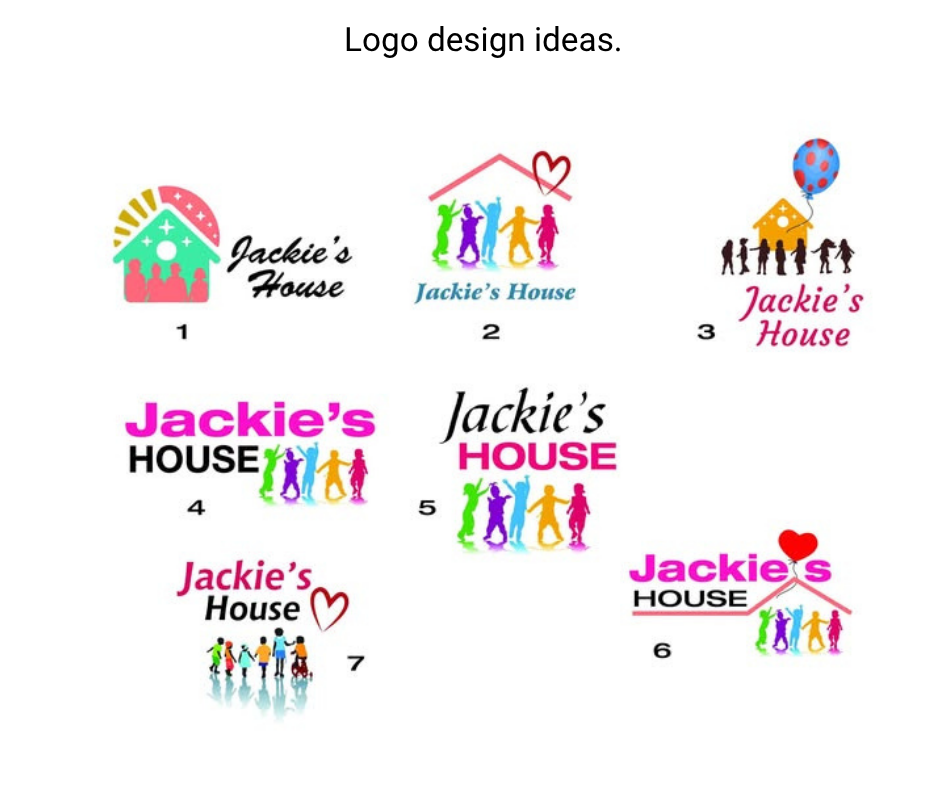 Various Logo ideas for Jackie's House